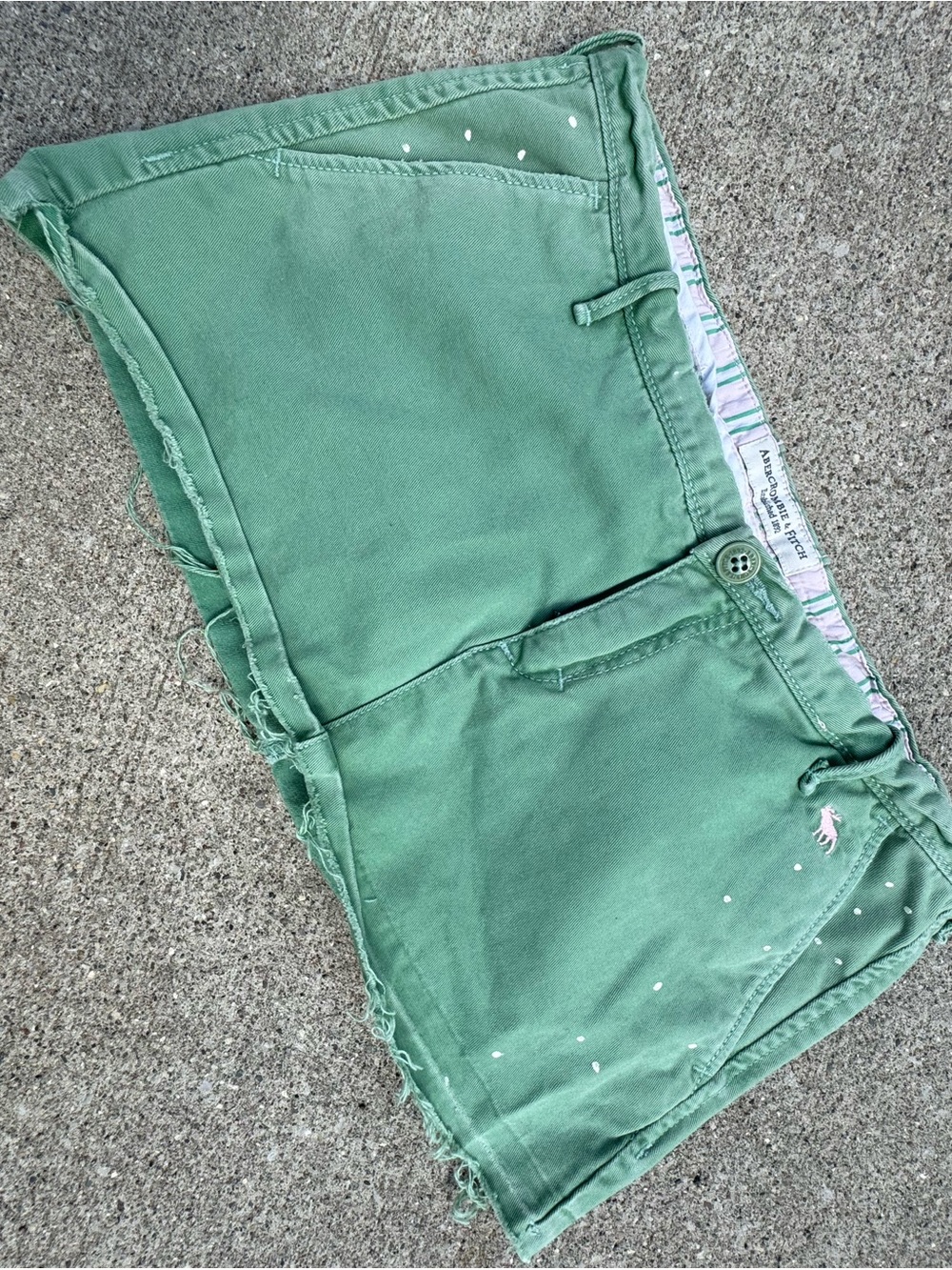 Abercrombie & Fitch Mint Green Denim Cutoff Shorts